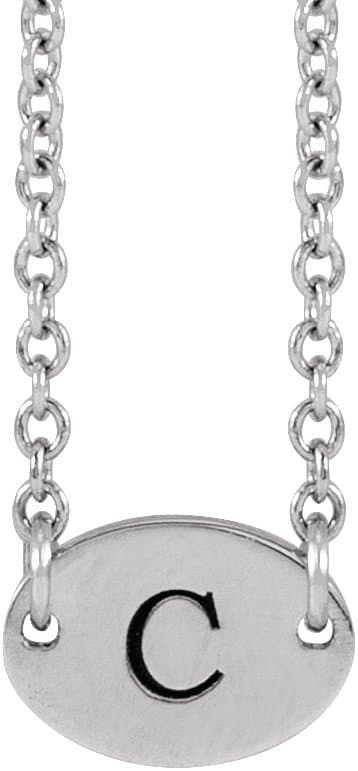 Engravable Family Oval Disc Necklace view 3