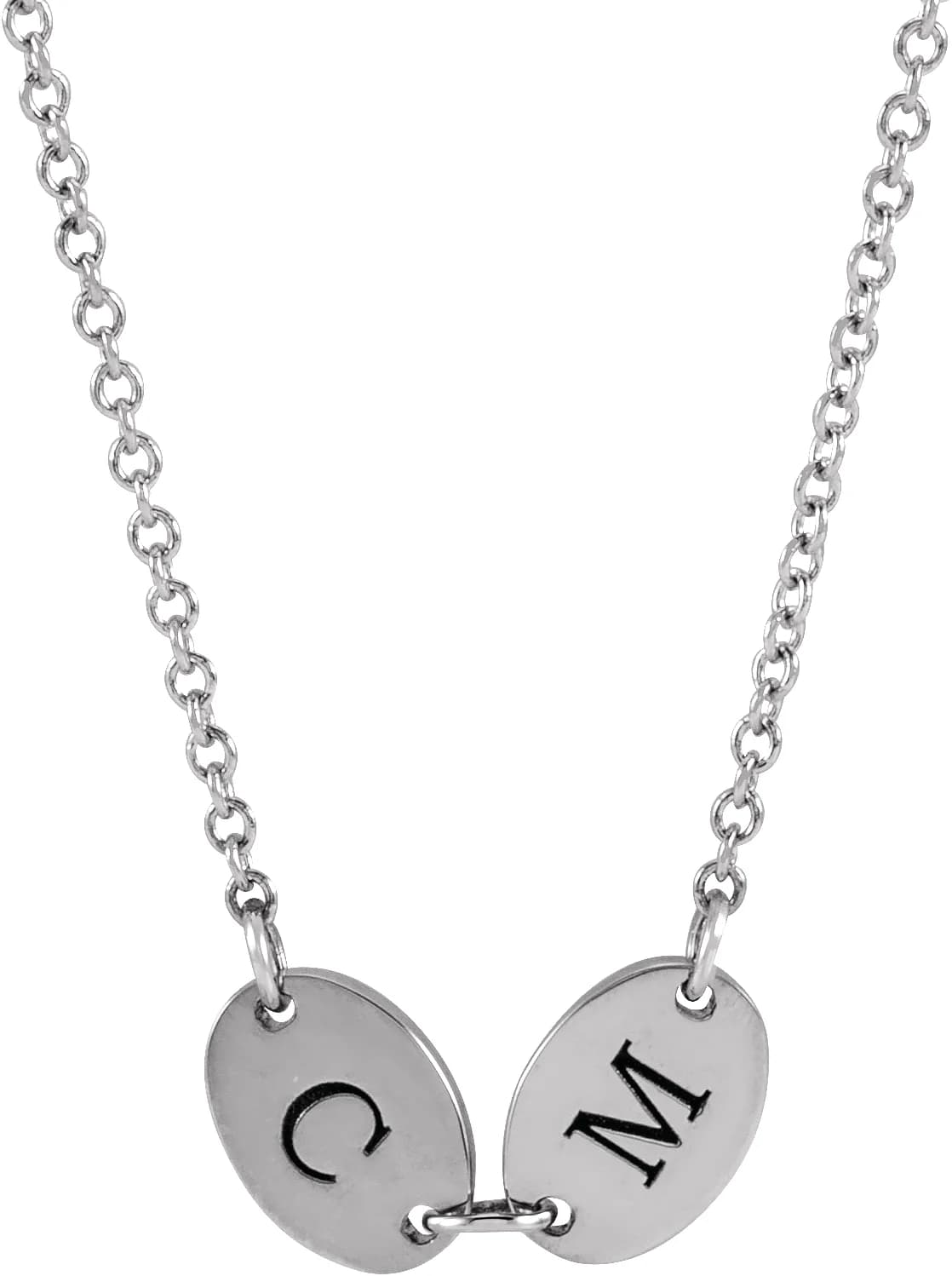 Engravable Family Oval Disc Necklace, view 4