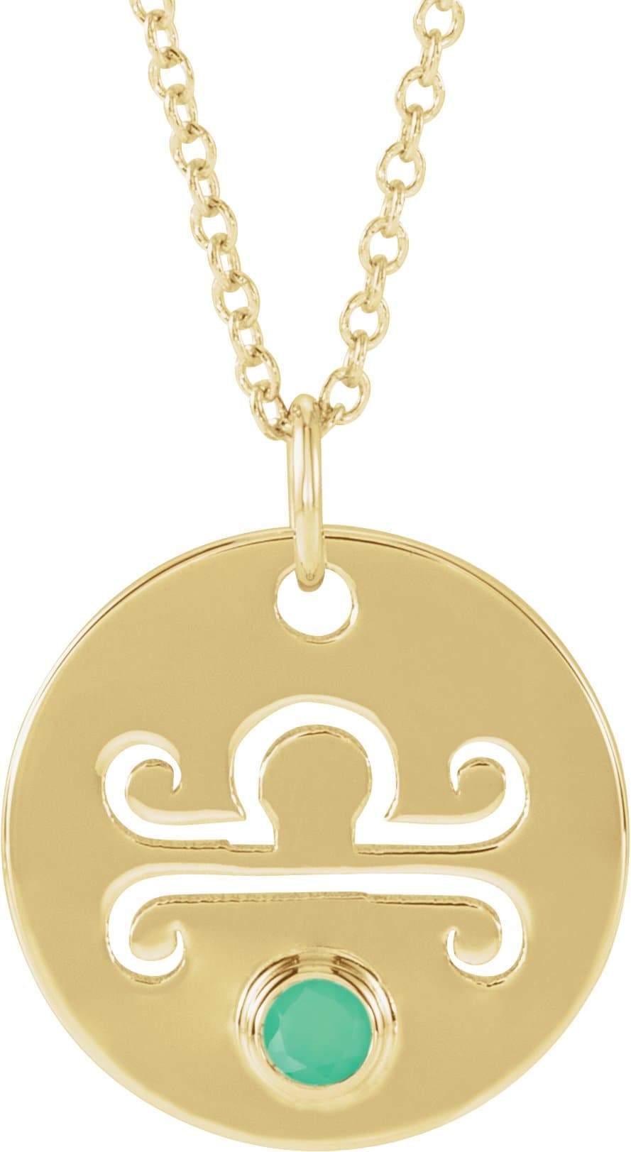 14K Rose Natural Citrine Leo Zodiac 16-18 Necklace