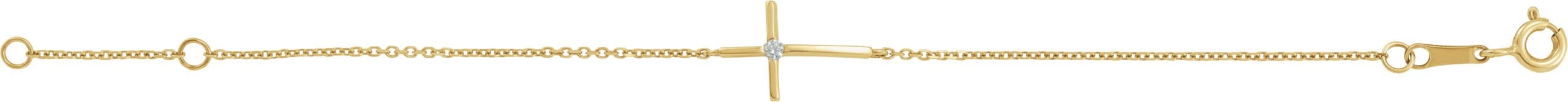 Youth Sideways Cross Bracelet view 2