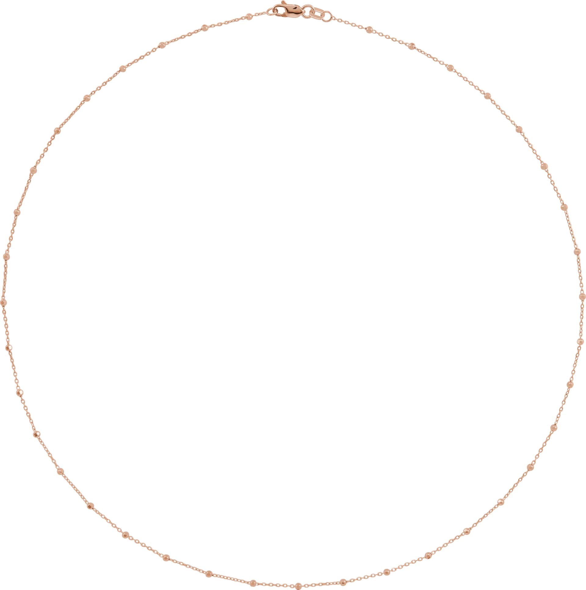 .85 mm Cable Chain with Faceted Beads, view 3