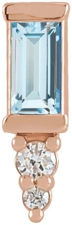 14K Rose 1/3 CTW Natural Diamond Bar Earrings