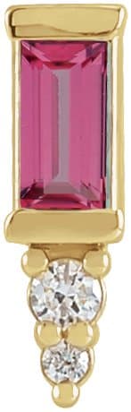 14K Rose 1/3 CTW Natural Diamond Bar Earrings