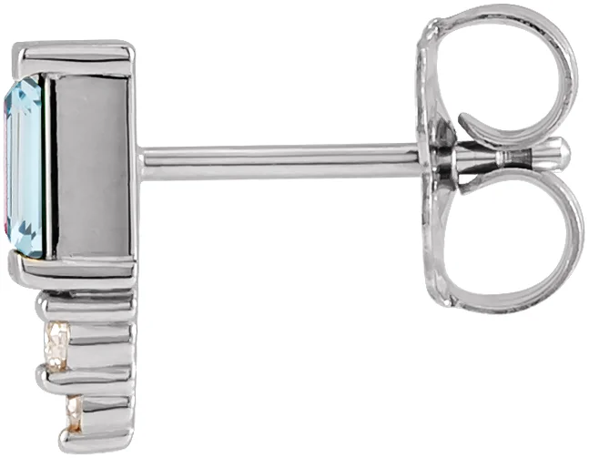 Accented Bar Earrings view 2