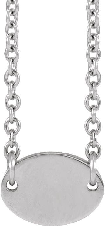 Engravable Family Oval Disc Necklace view 1