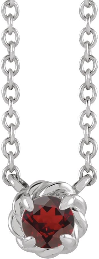 Claw-Prong Rope Necklace or Center view 1