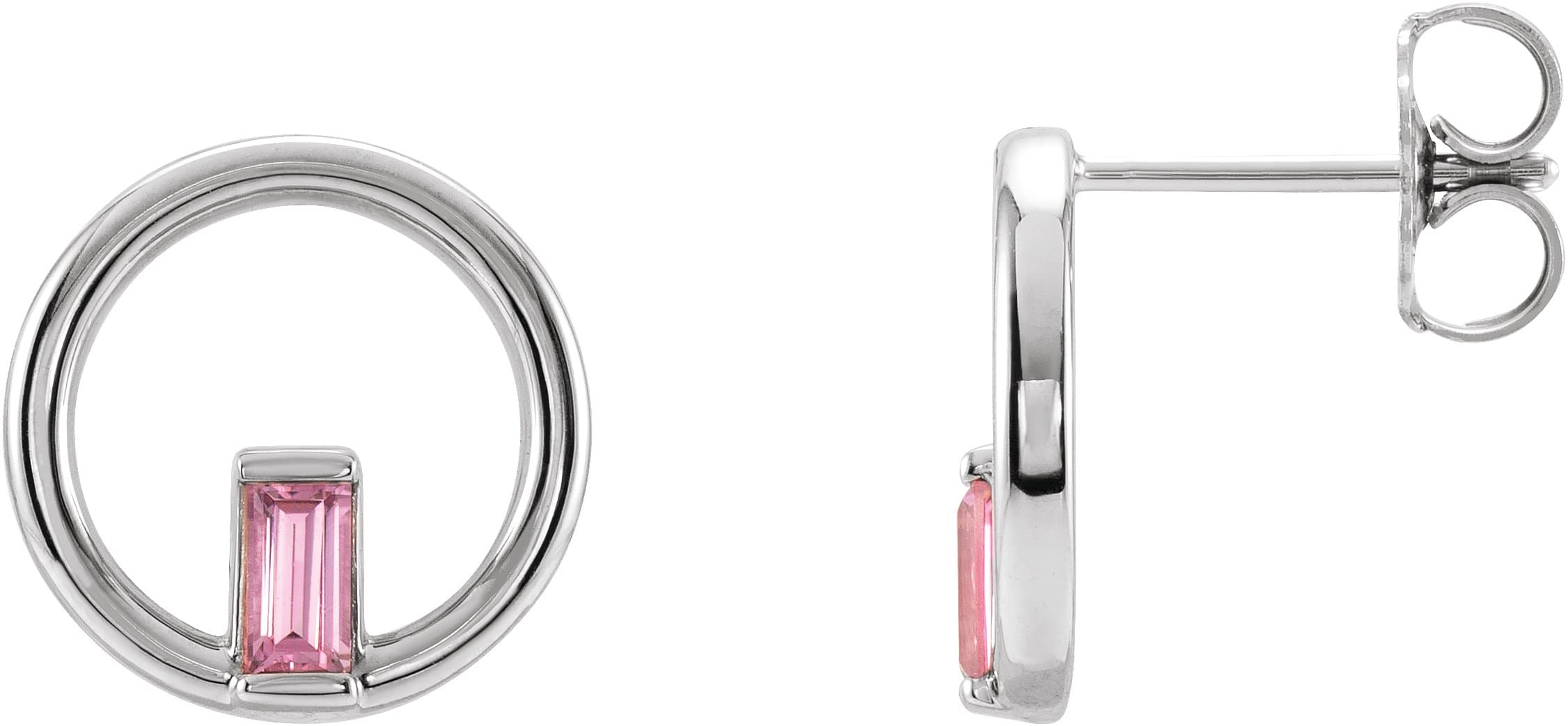 Baguette Circle Earrings view 1