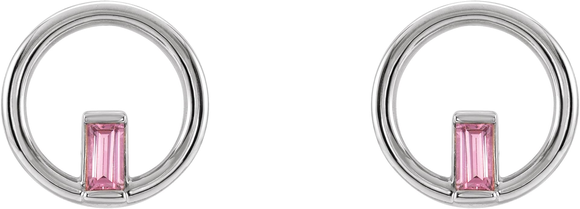Baguette Circle Earrings view 2