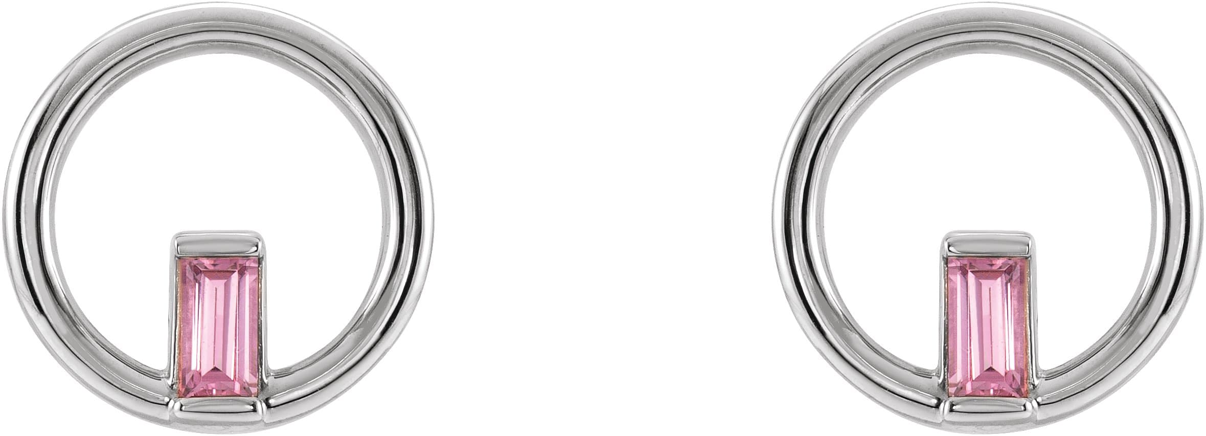 Baguette Circle Earrings view 2