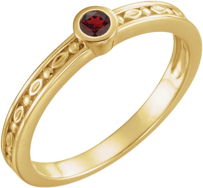 14K Rose 1/10 CTW Natural Diamond Family Stackable Ring