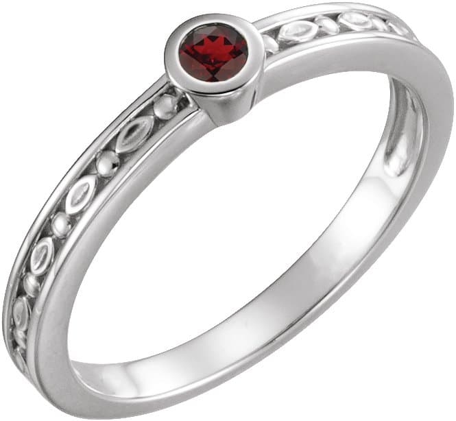 14K Rose 1/10 CTW Natural Diamond Family Stackable Ring