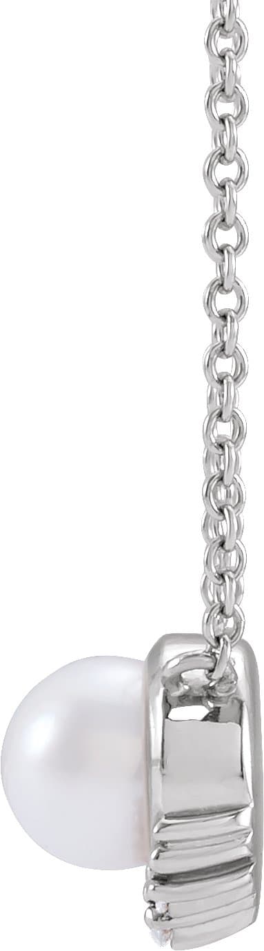 Accented Pearl Necklace or Center view 2