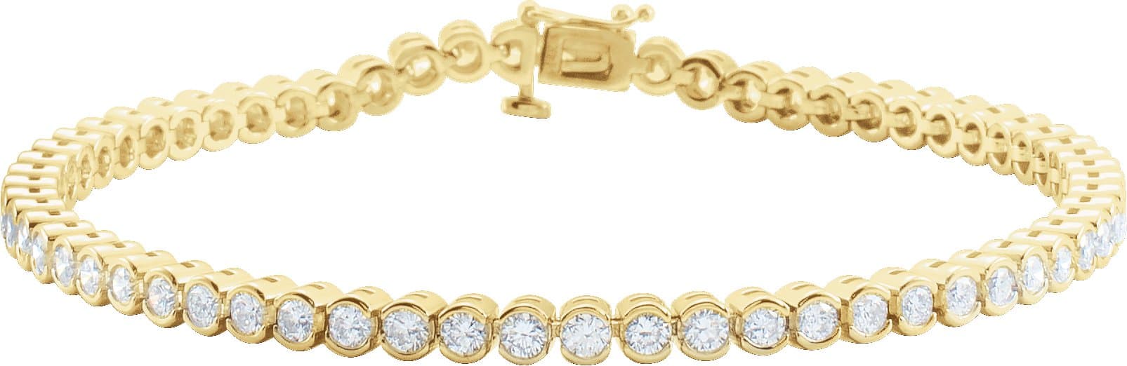 14K White 3 1/6 CTW Natural Diamond Line 7 1/4" Bracelet