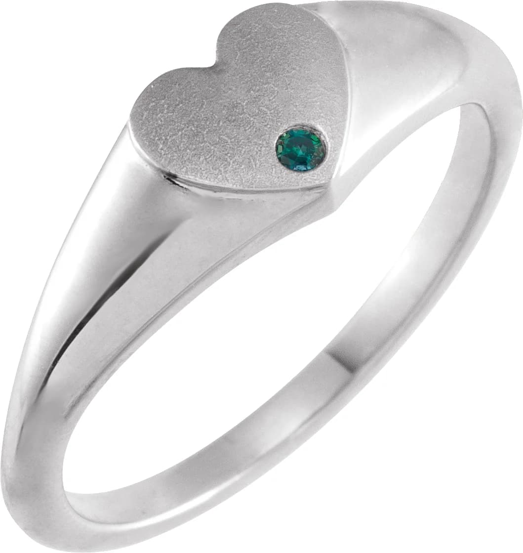 Heart Signet Ring, view 2