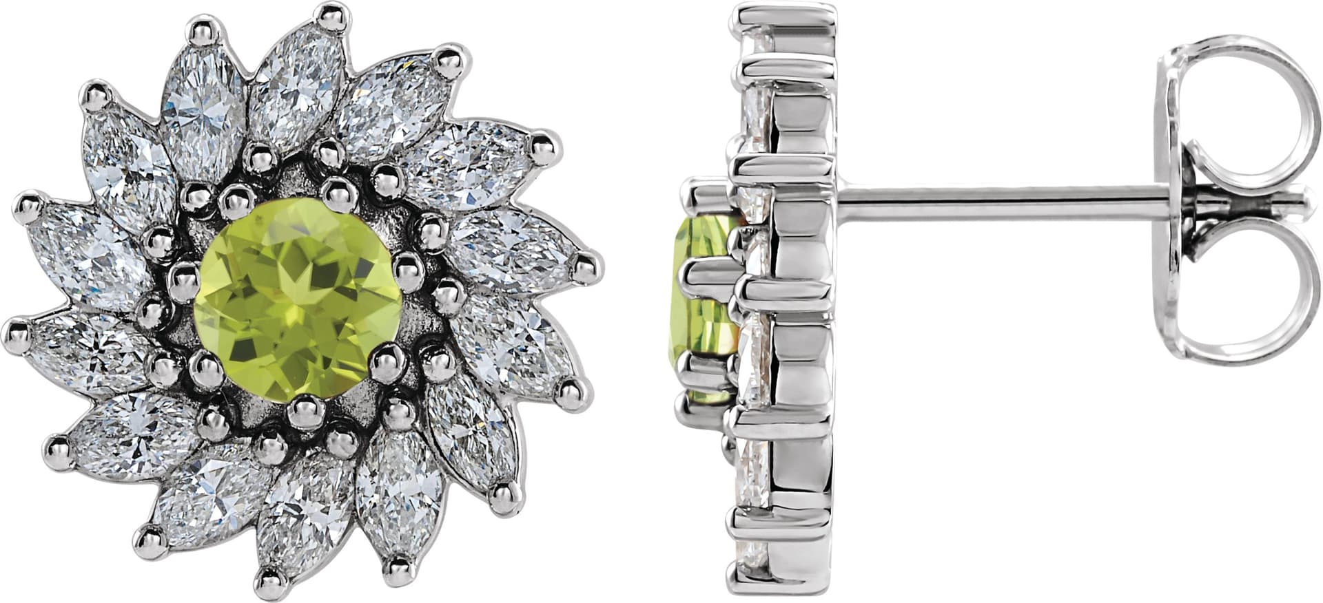 14K Rose 3.5 mm Lab-Grown Alexandrite & 3/4 CTW Natural Diamond Earrings