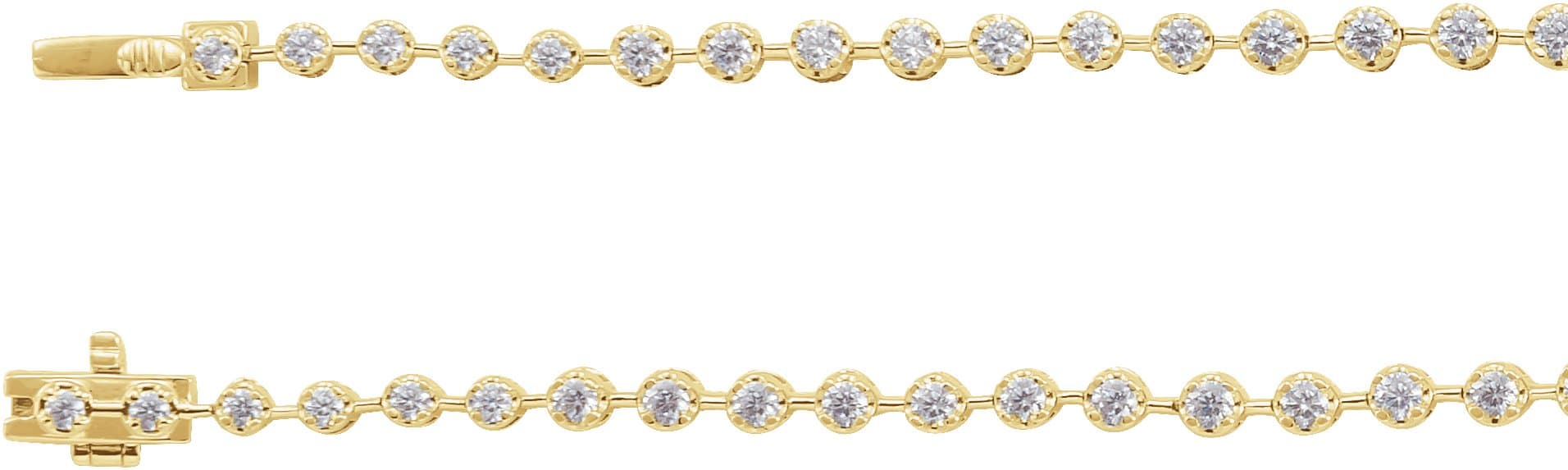 Lab-Grown Diamond Line Necklace view 2