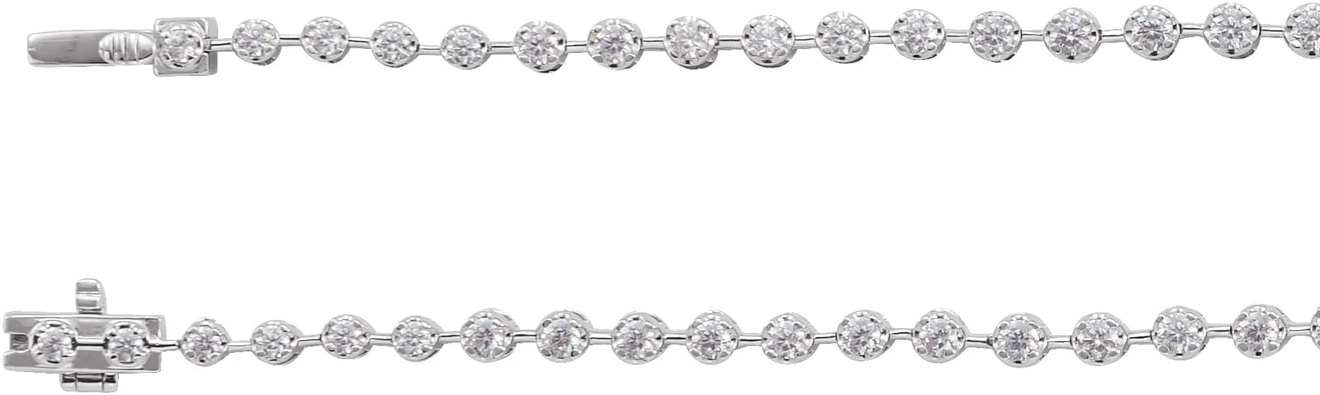 Lab-Grown Diamond Line Necklace, view 3