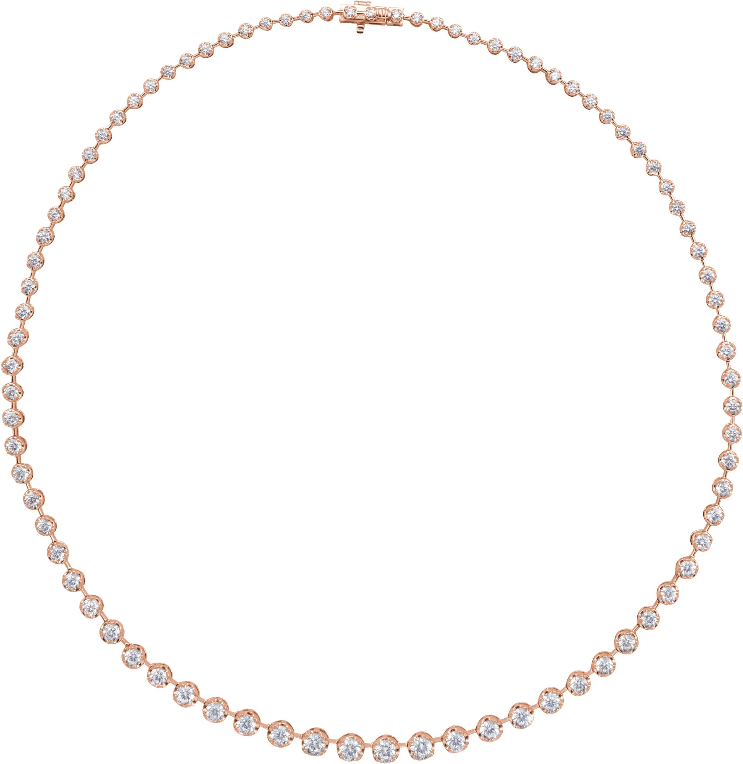 14K Rose 6 3/4 CTW Lab-Grown Diamond Line 16 Necklace