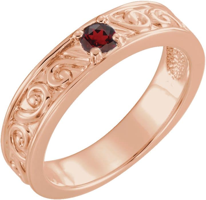 14K Rose 1/4 CTW Natural Diamond Family Stackable Ring