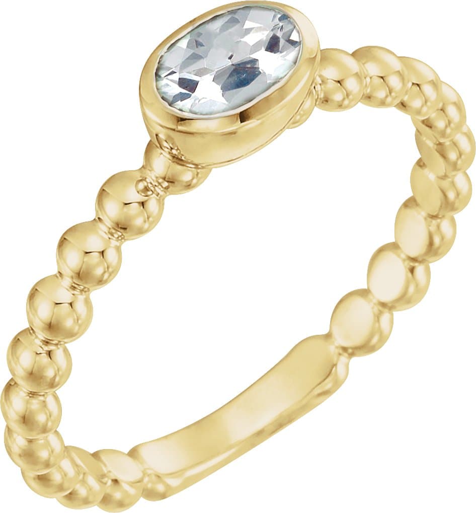14K Rose .05 CTW Natural Diamond Family Stackable Ring