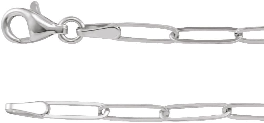 14K Rose 2.6 mm Paperclip-Style 24 Chain