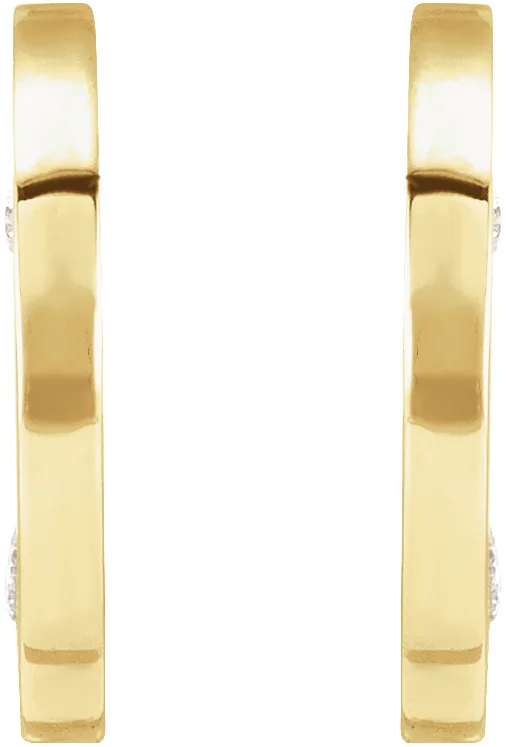 Flat Gypsy-Set Hoop Earrings, view 3