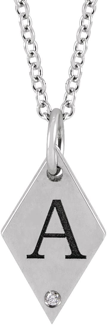 Engravable Rhombus Necklace or Pendant view 3