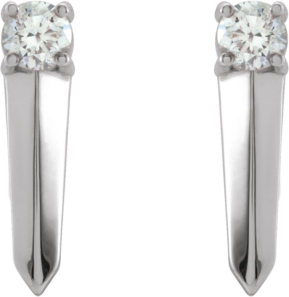 Knife-Edge Bar Earrings view 2