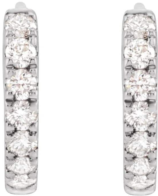 Lab-Grown Diamond Hoop Earrings, view 3