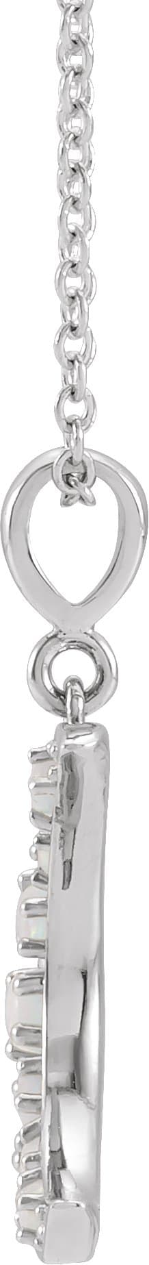Cabochon Crescent Moon Necklace or Pendant view 2