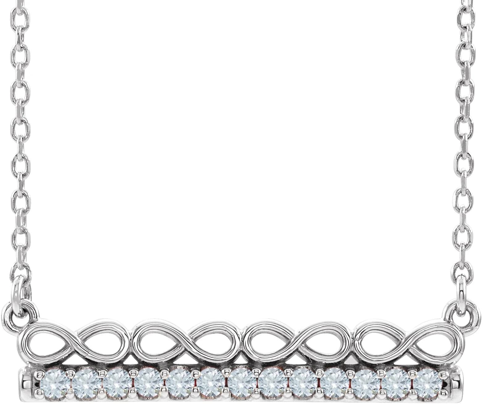 Infinity-Inspired Bar Necklace