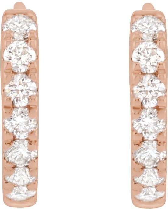 Lab-Grown Diamond Hoop Earrings view 2