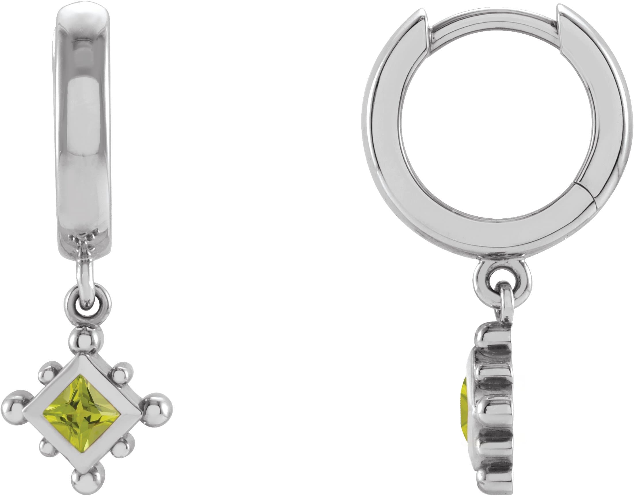 14K Rose 1/5 CT Natural Diamond Beaded Bezel-Set Hoop Earrings