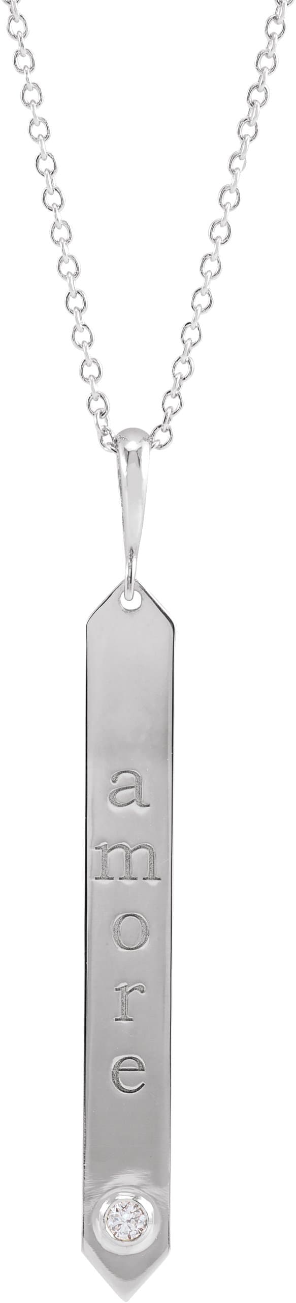 Engravable Bar Necklace or Pendant view 3