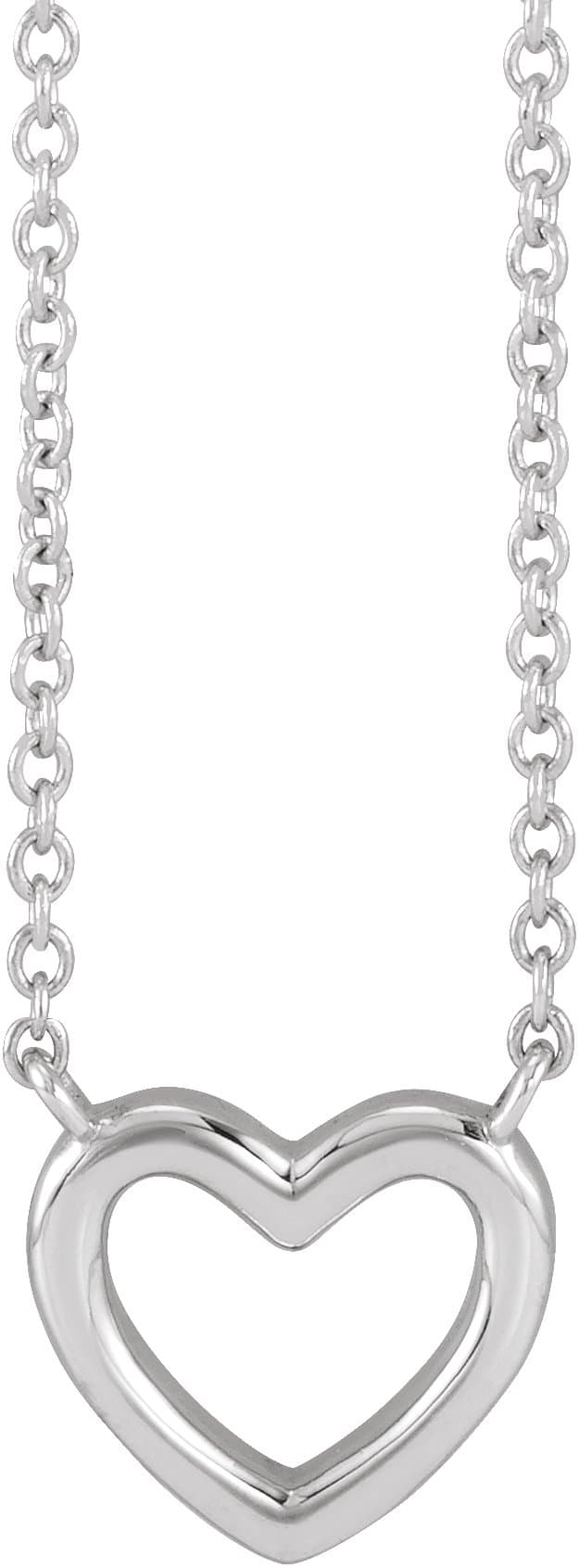 14K Rose Heart 18 Necklace