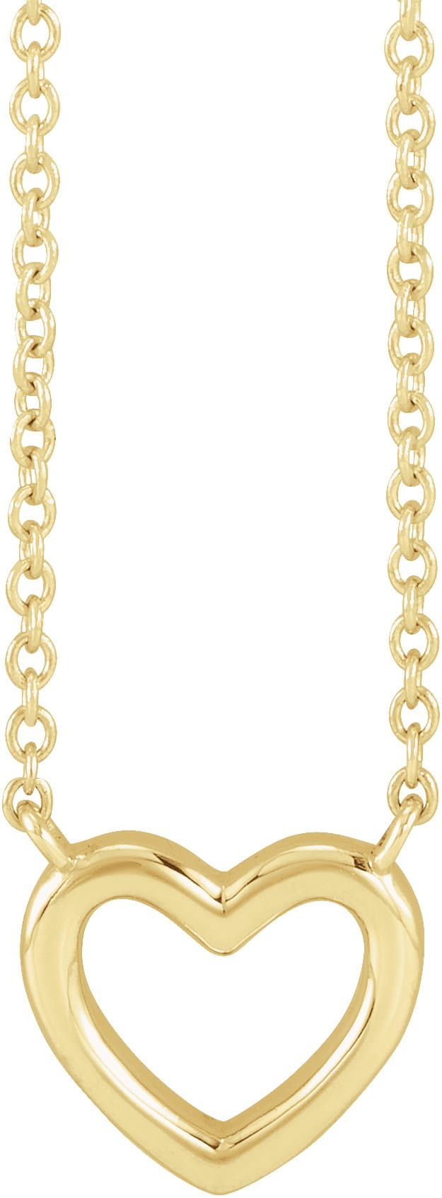 14K Rose Heart 18 Necklace