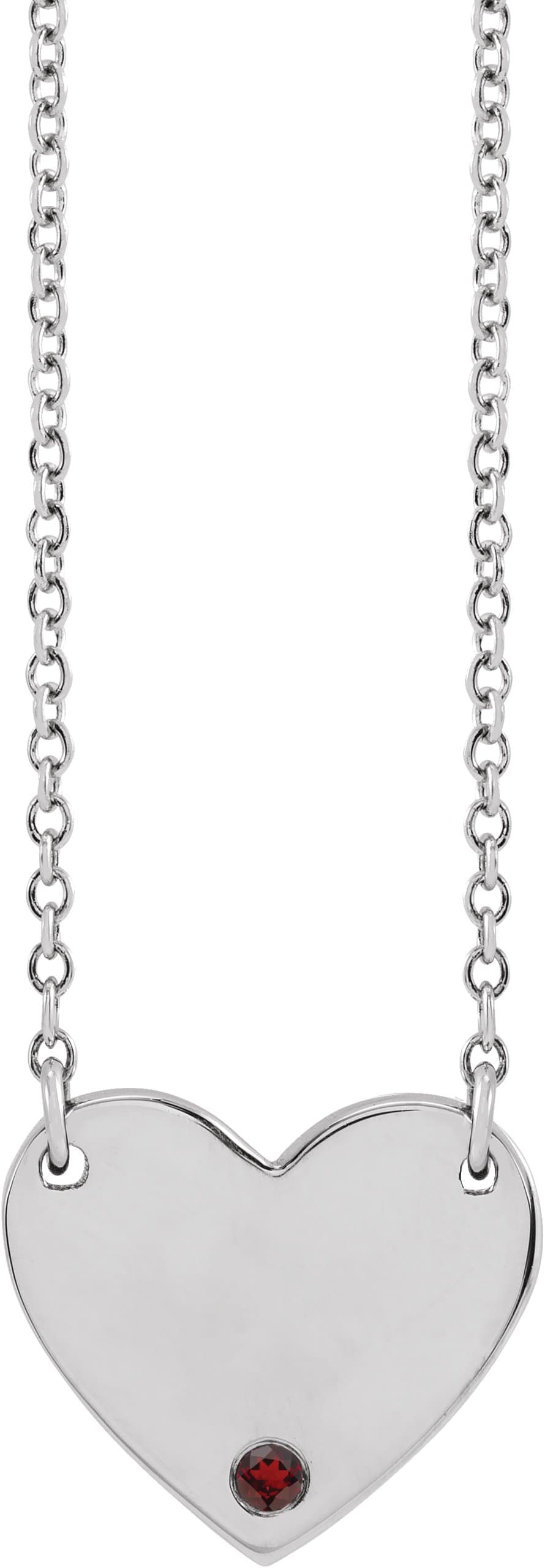 Engravable Heart Necklace view 1