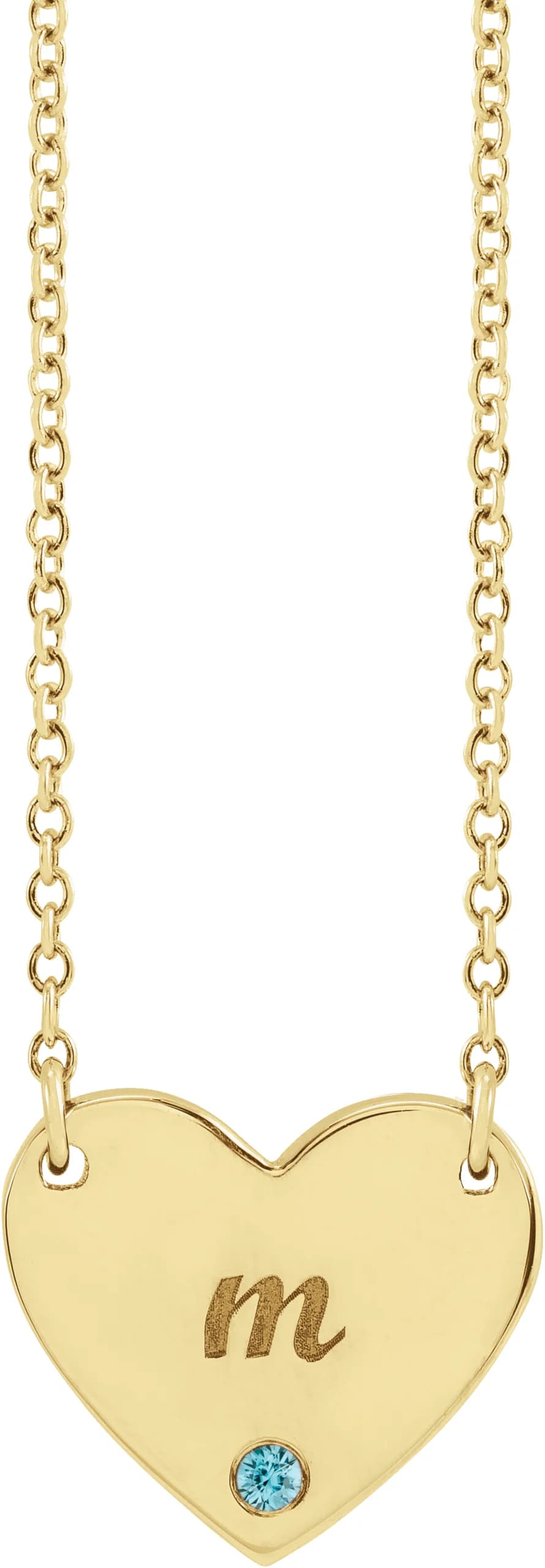 Engravable Heart Necklace, view 4