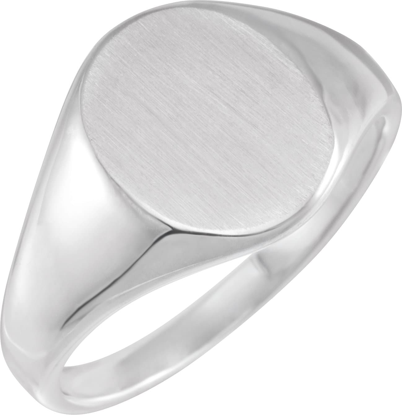 10K Yellow 14.6x12.1 mm Oval Signet Ring