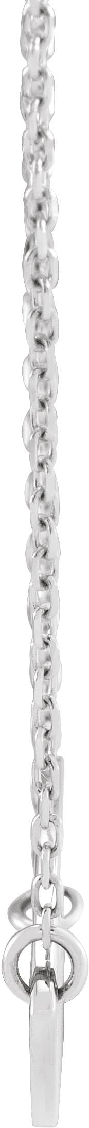 Sideways Heart with Pierced Cross Necklace view 2