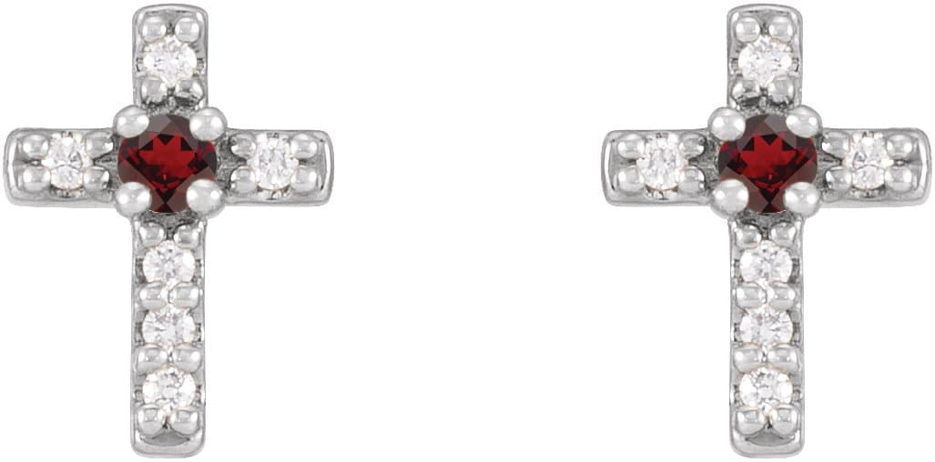 Accented Cross Earrings view 2