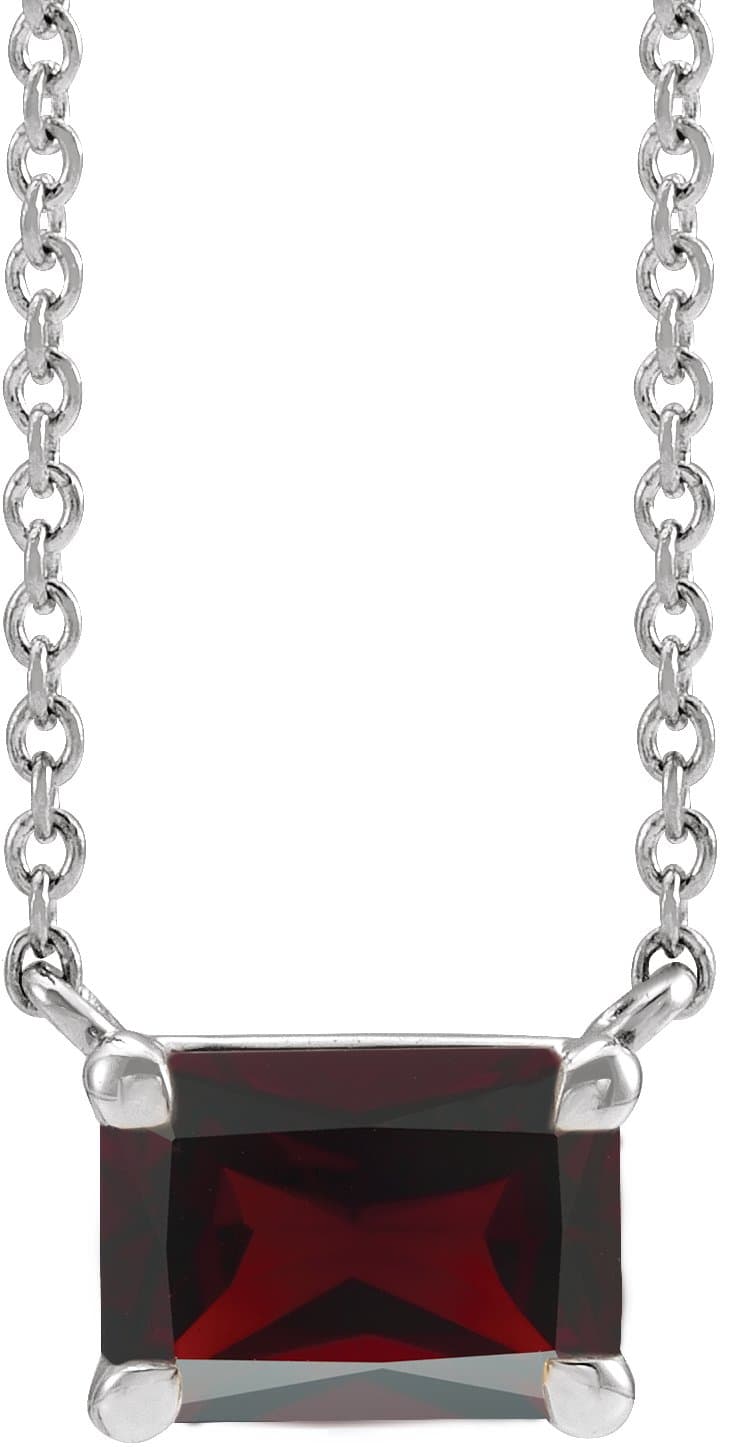 Emerald Claw-Prong Necklace or Center view 1