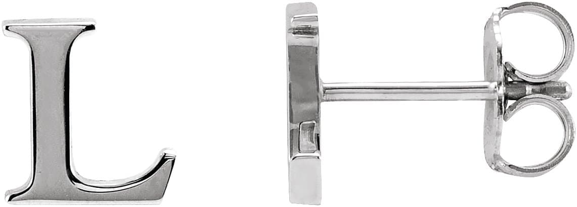14K Rose Single Roman Numeral C Earring