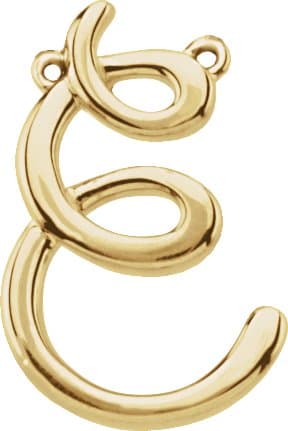 10K Rose Gold Script Initial A Necklace Center