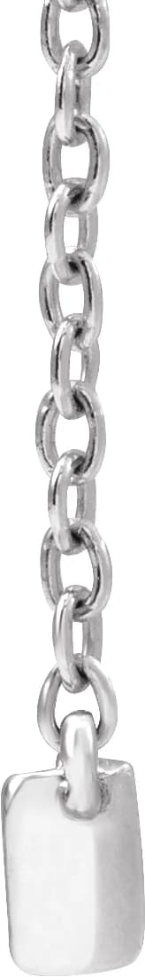 Lab-Grown Bar Necklace, view 3