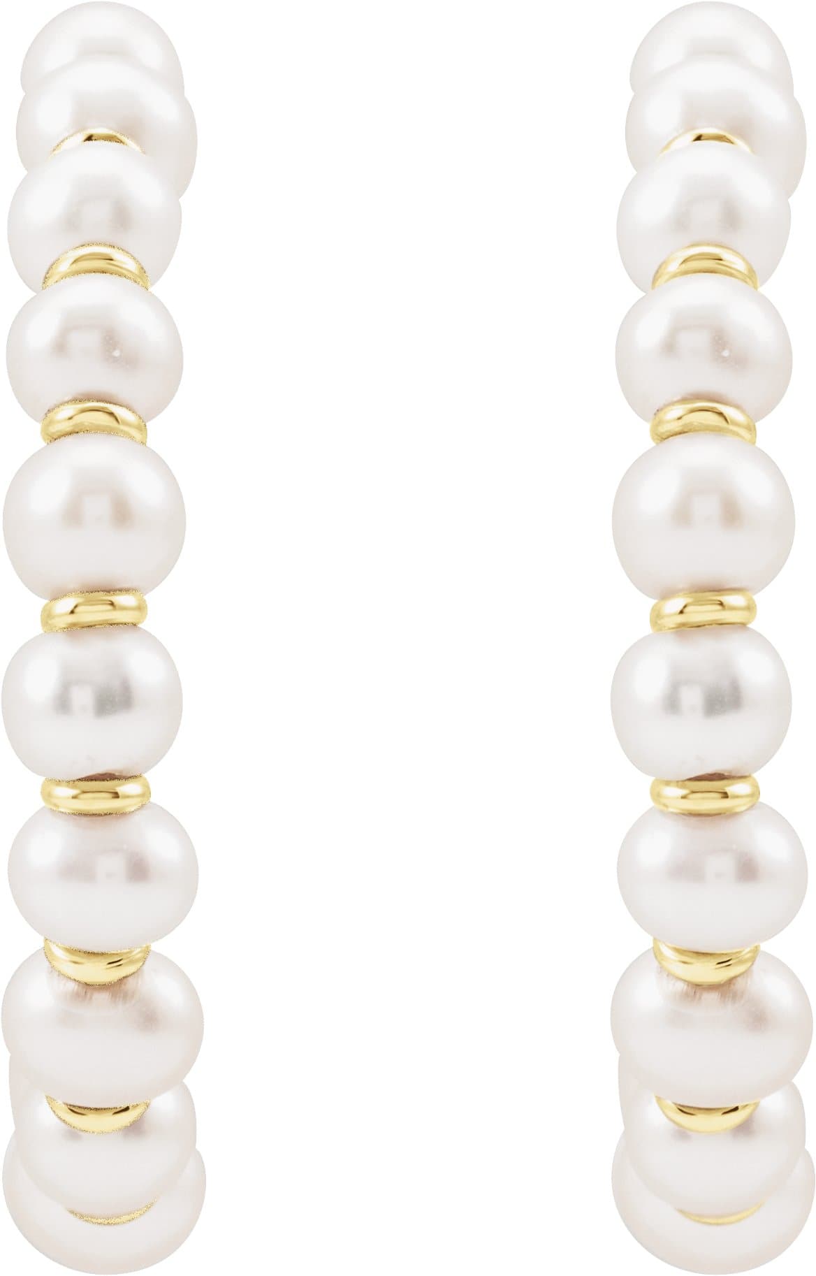 Pearl Hoop Earrings view 2