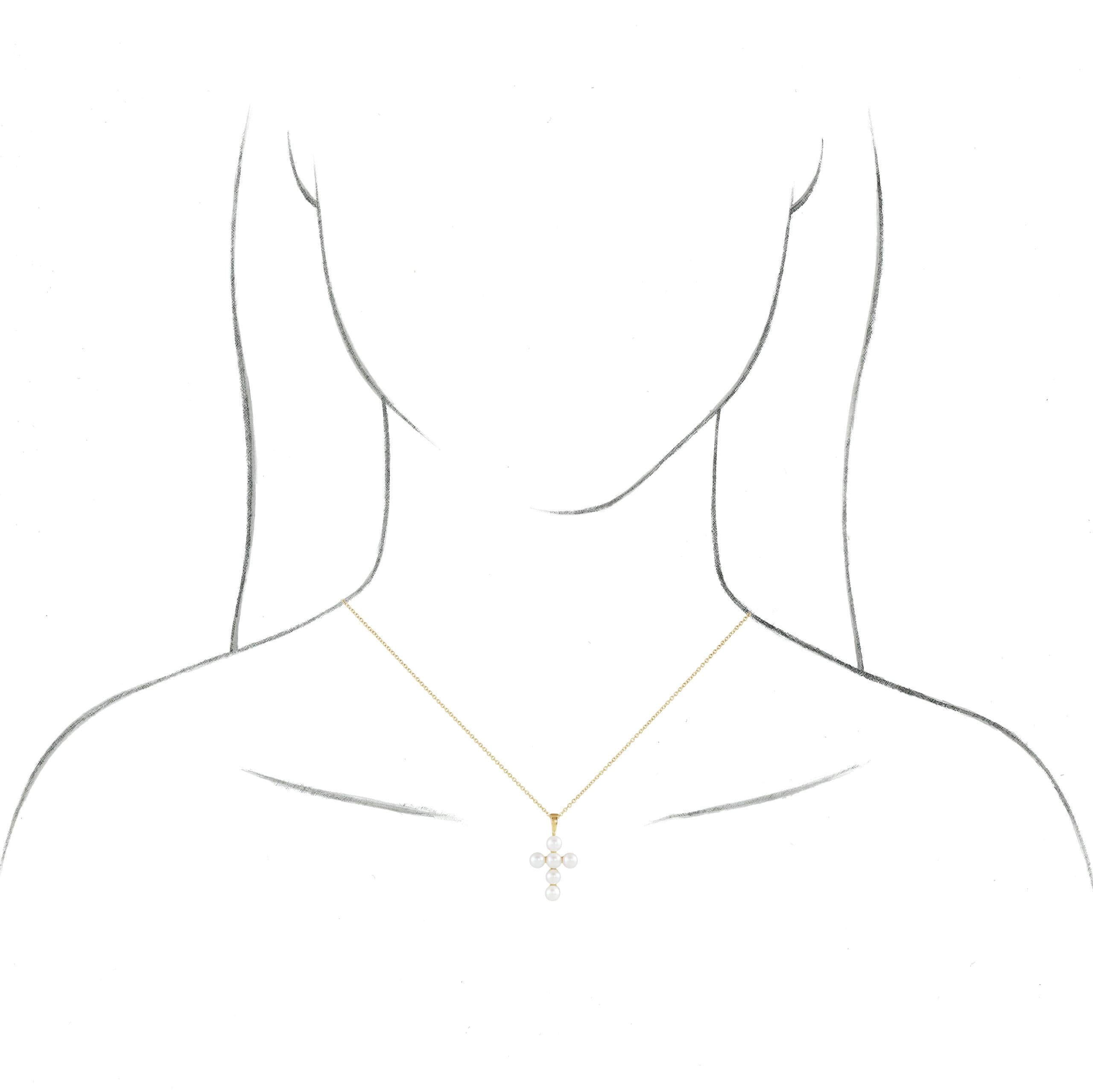Pearl Cross Necklace or Pendant view 3