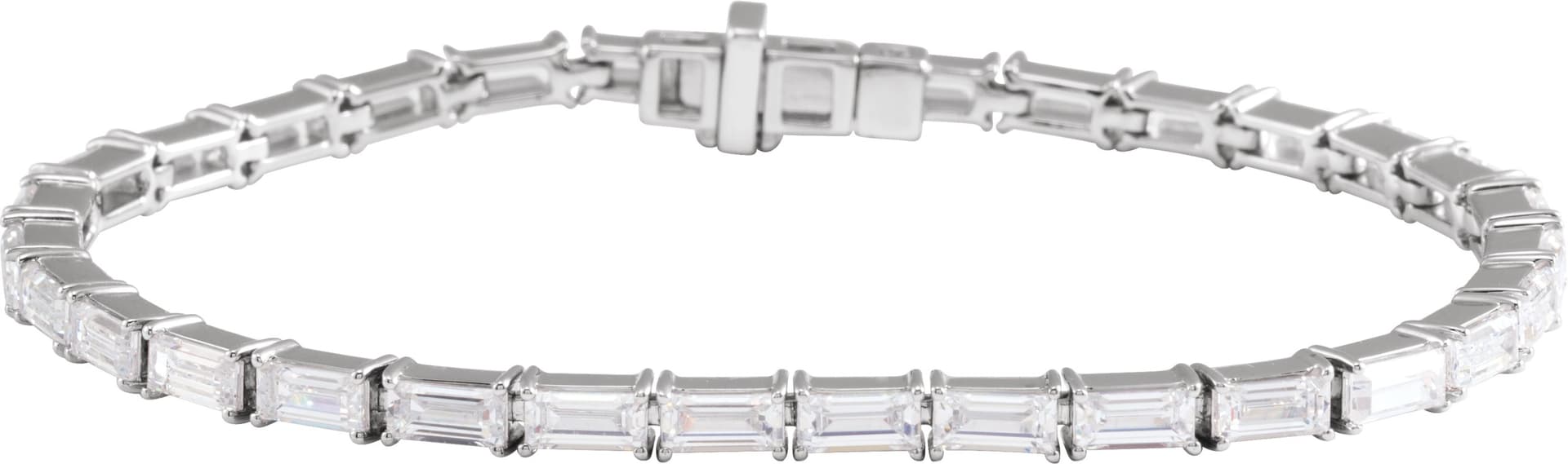 14K White 6 1/5 CTW Lab-Grown Diamond 7" Bracelet