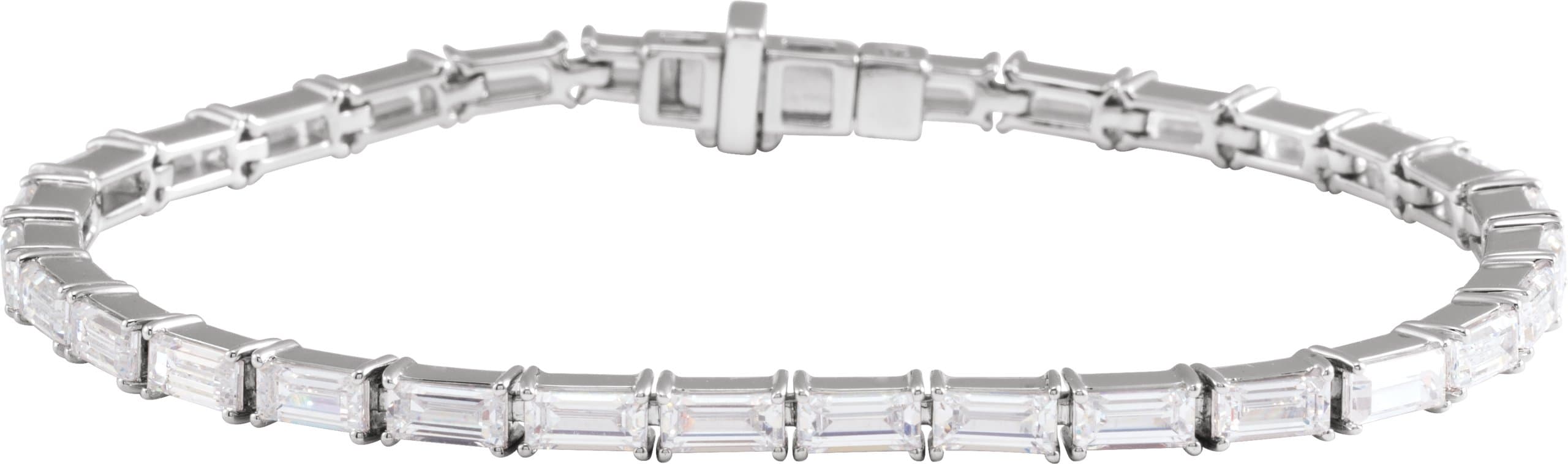 14K White 6 1/5 CTW Lab-Grown Diamond 7" Bracelet
