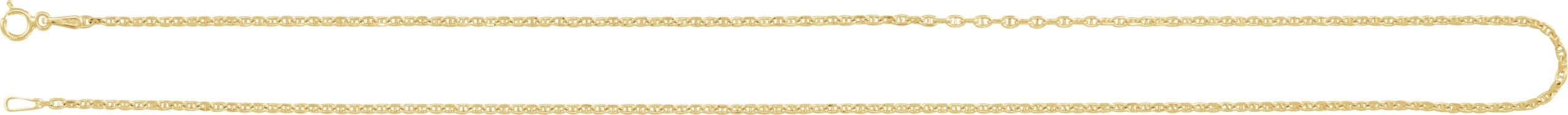 1.8 mm Hollow Diamond-Cut Anchor Chain view 2